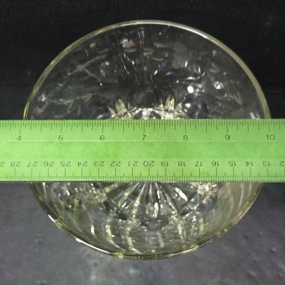 Princess House‎ Heritage Crystal Ice Bucket, Etched Floral Serving Bowl, Barware